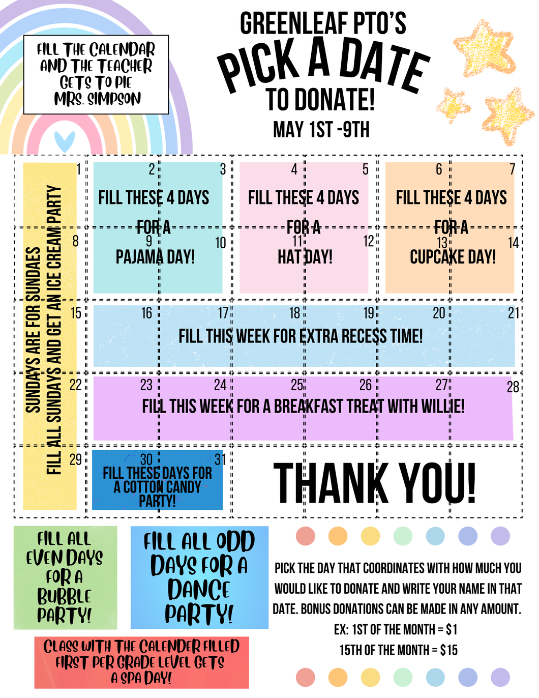 1st Grade Pick-A-Day Calendar (Bilingual)